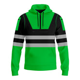Hi-Vis Workwear Fleece Hi-Vis Hoodie 6 - Green 2XL TORO ACTIVA