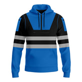 Hi-Vis Work Hoodie 6 - Blue/Black | Workwear Pullover 2XL TORO ACTIVA