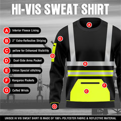 Toro Activa Workwear Hi-Vis Fleece Sweatshirt S104