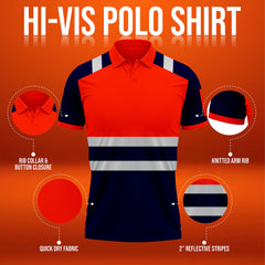 Toro Activa High Visibility Safety Work Wear Short Sleeve Polo Shirt P101