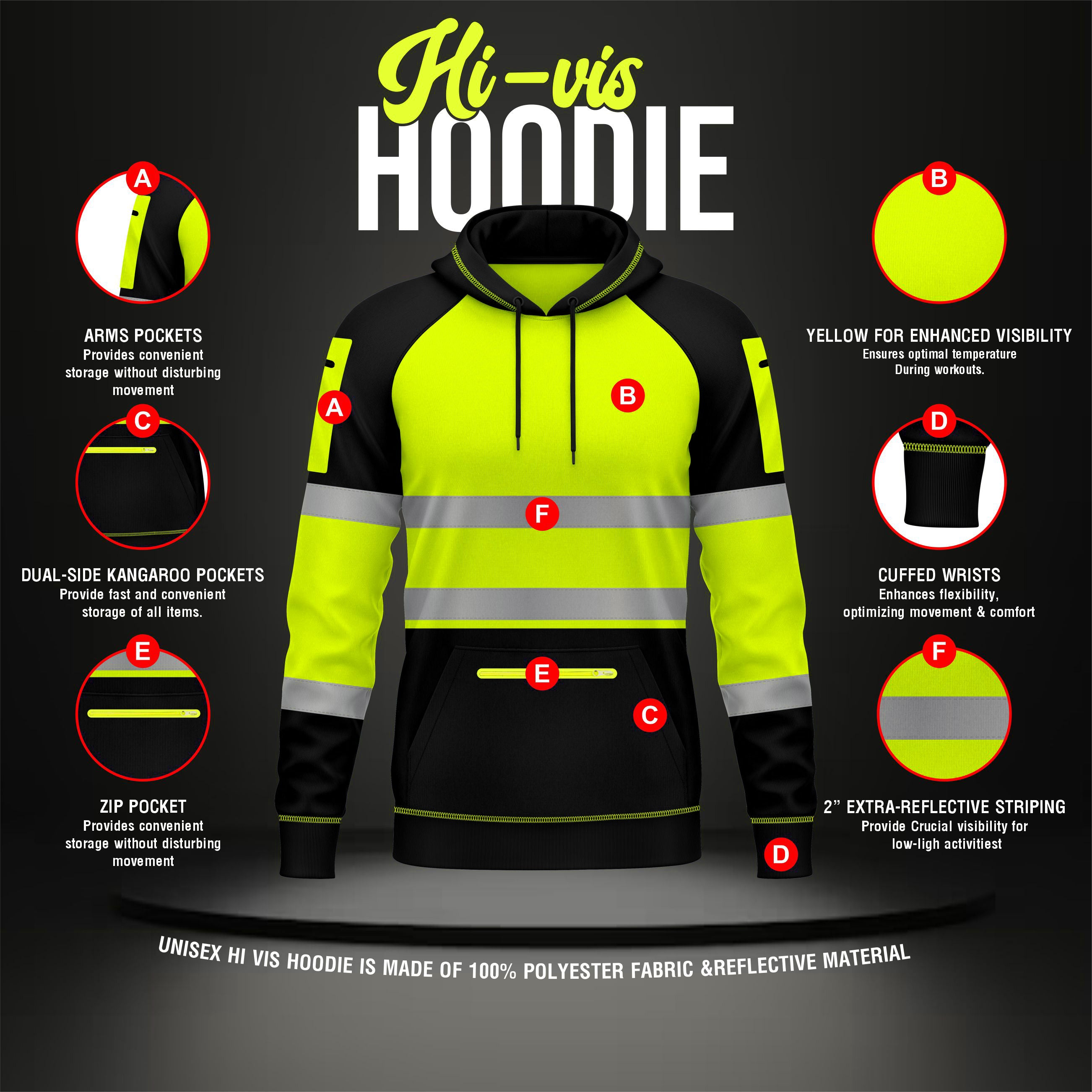 Toro Activa Hi-Vis Pullover Fleece Hoodie 1002 TORO ACTIVA