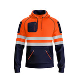 Toro Activa Hi-Vis Fleece Zipper Pullover Hoodie 3 Orange Navy TORO ACTIVA