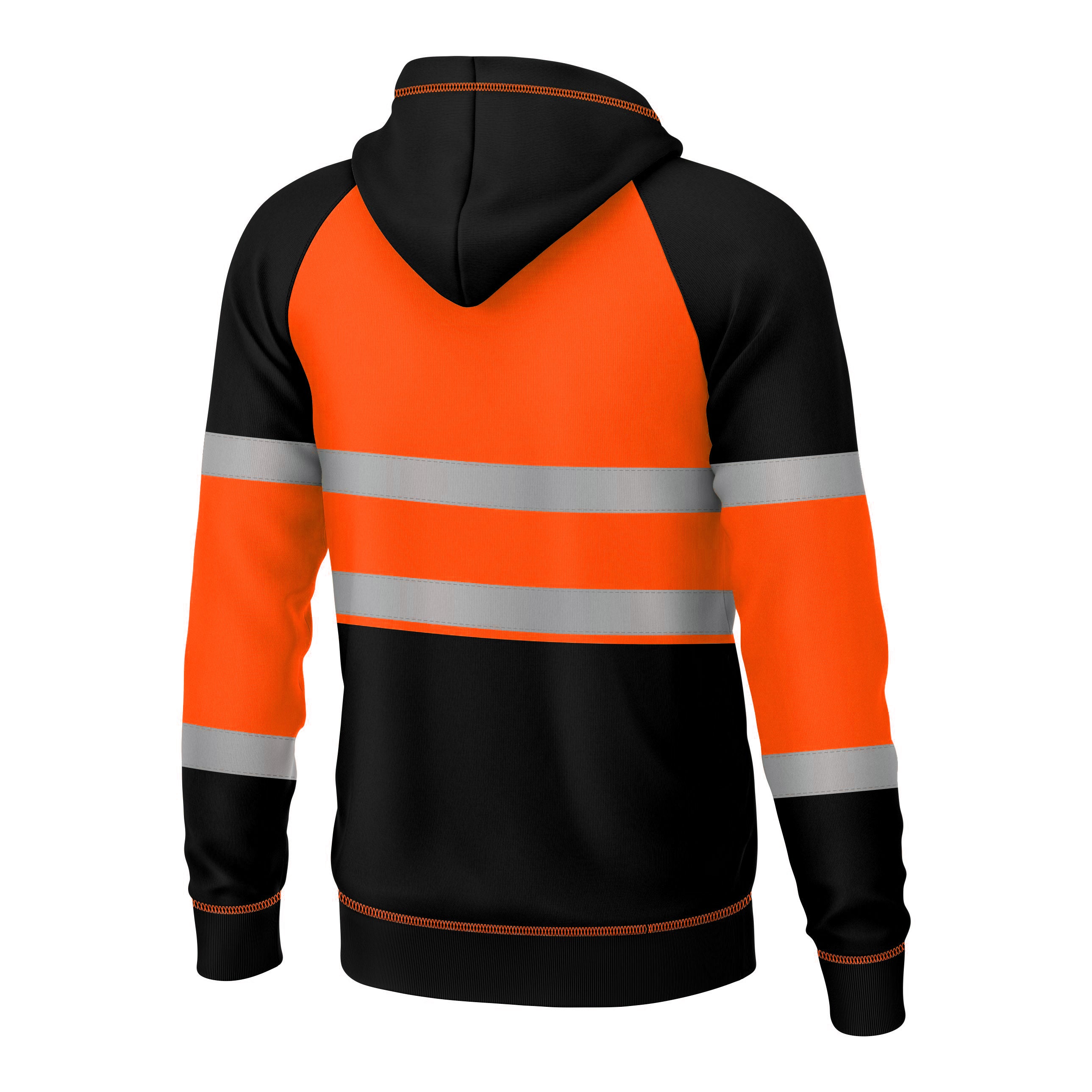 Toro Activa Hi-Vis Fleece Zipper Pullover Hoodie 1002 - Orange/Black TORO ACTIVA