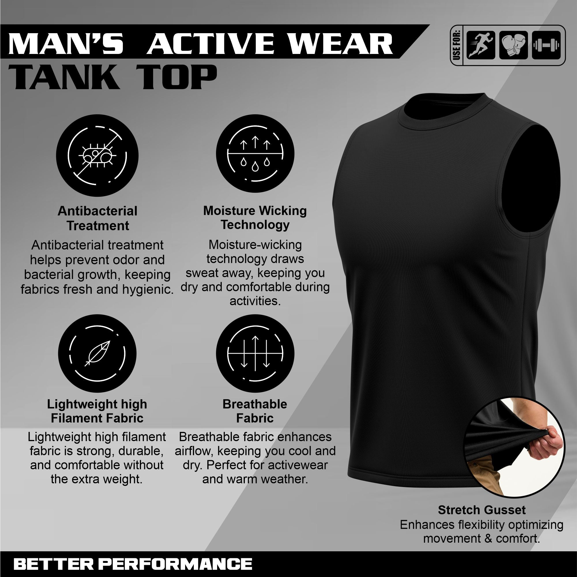 Toro Activa Essentials Performance Tank Top - 5 Colour Pack TORO ACTIVA