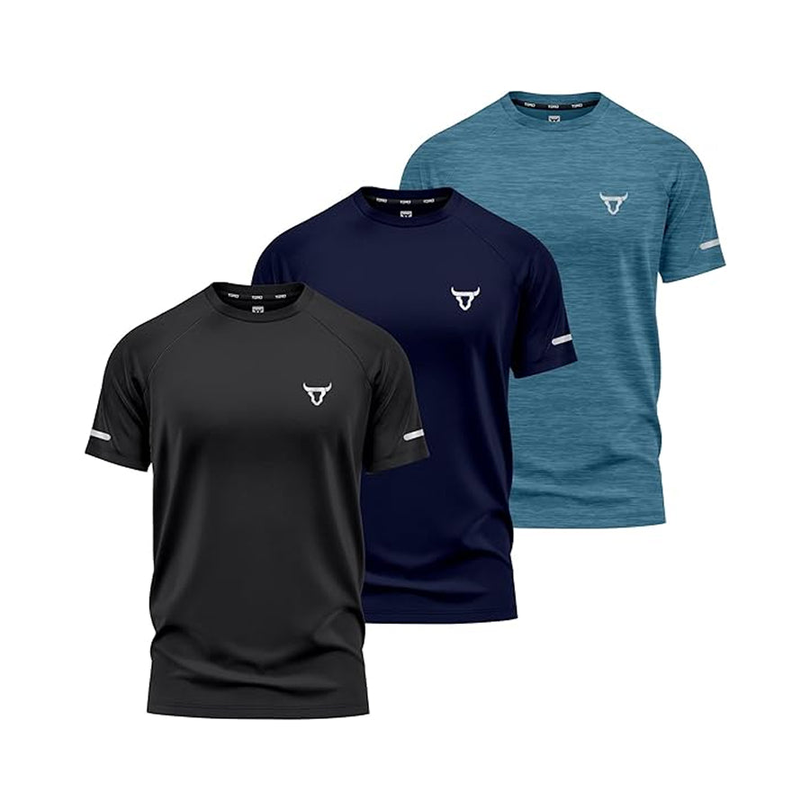 Toro Activa Performance Shirt Black/Navy/Teal - Pack of 3 TORO ACTIVA
