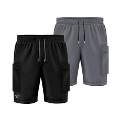 Toro Activa Tactical Utility Cargo Shorts Black Grey TORO ACTIVA