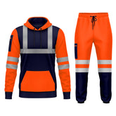 Toro Activa Hi-Vis Pullover Tracksuit - TS09 Orange Navy TORO ACTIVA