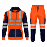 Toro Activa Hi-Vis Pullover Tracksuit TS11 - Orange/Navy 2XL TORO ACTIVA