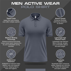 Toro Activa Essentials Plain Half Sleeve polo Shirt Pack of 3 TORO ACTIVA