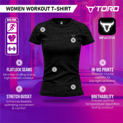 Toro Activa Women's Dry-Fit Melange Raglan Tee TORO ACTIVA