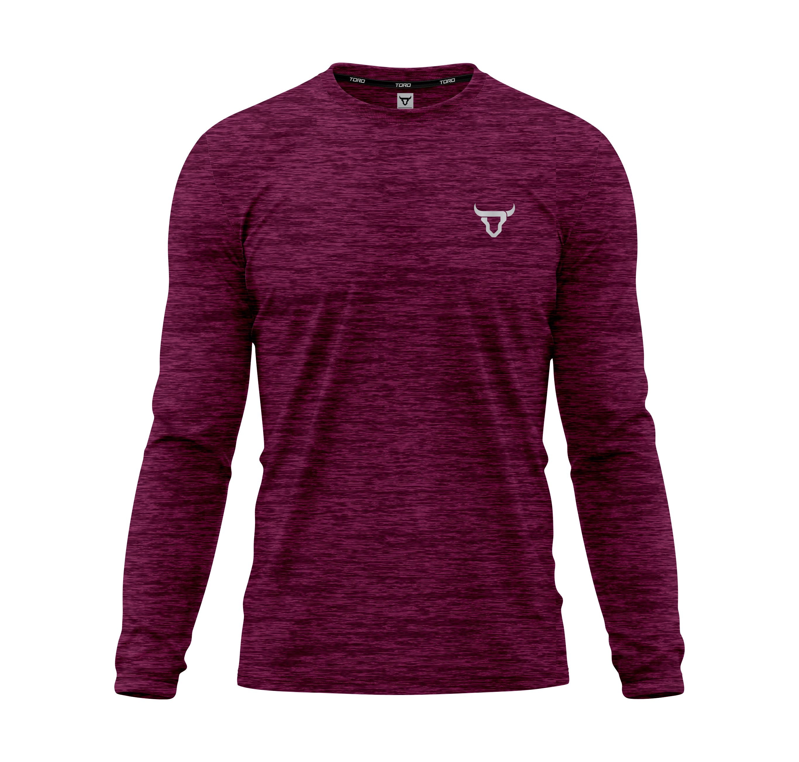 Toro Activa EliteFit Melange Long Sleeve Performance Tee Maroon TORO ACTIVA
