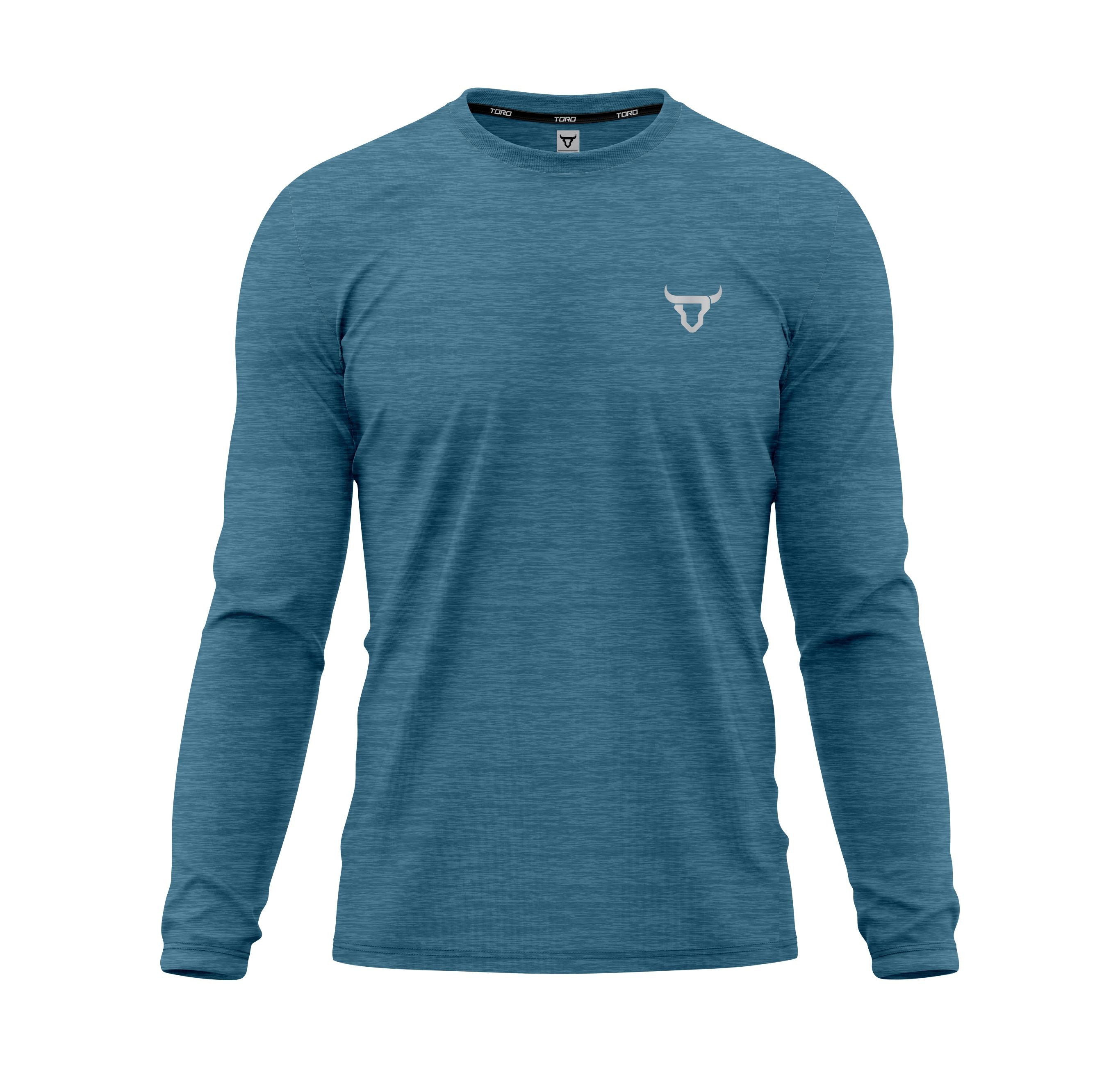 Toro Activa EliteFit Melange Long Sleeve Performance Tee Teal TORO ACTIVA