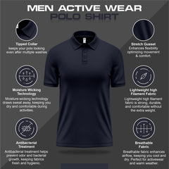 Toro Activa Essentials Plain Half Sleeve polo Shirt Pack of 3 TORO ACTIVA