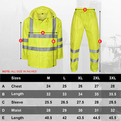 Toro Activa Lightweight Hi-Vis Rainsuit - RS105