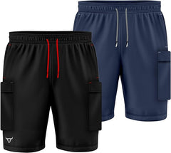 Toro Activa Athletic Cargo Shorts Quick Dry - Pack of 2