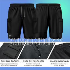 Toro Activa Athletic Cargo Shorts Quick Dry - Pack of 2