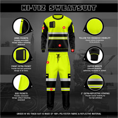 Toro Activa Essential Hi-Vis Fleece Pullover Tracksuit - TS103