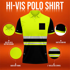 Toro Activa High Visibility Safety Work Wear Short Sleeve Polo Shirt  P103