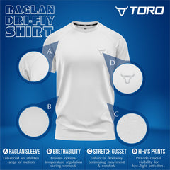 Toro Activa Men Short Sleeve T-Shirts Workout White
