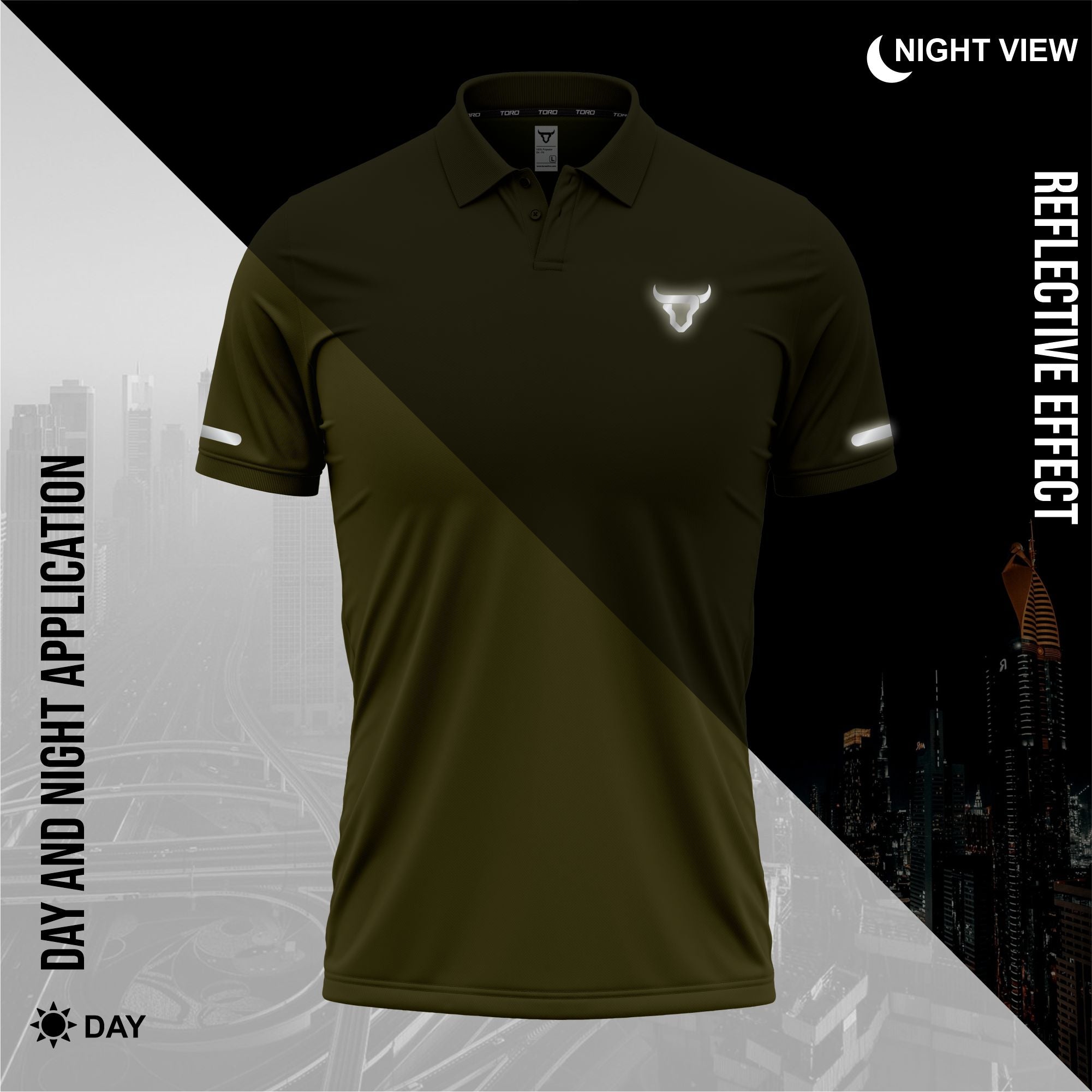 Toro Activa Mens Short Sleeve Polo Shirt Olive