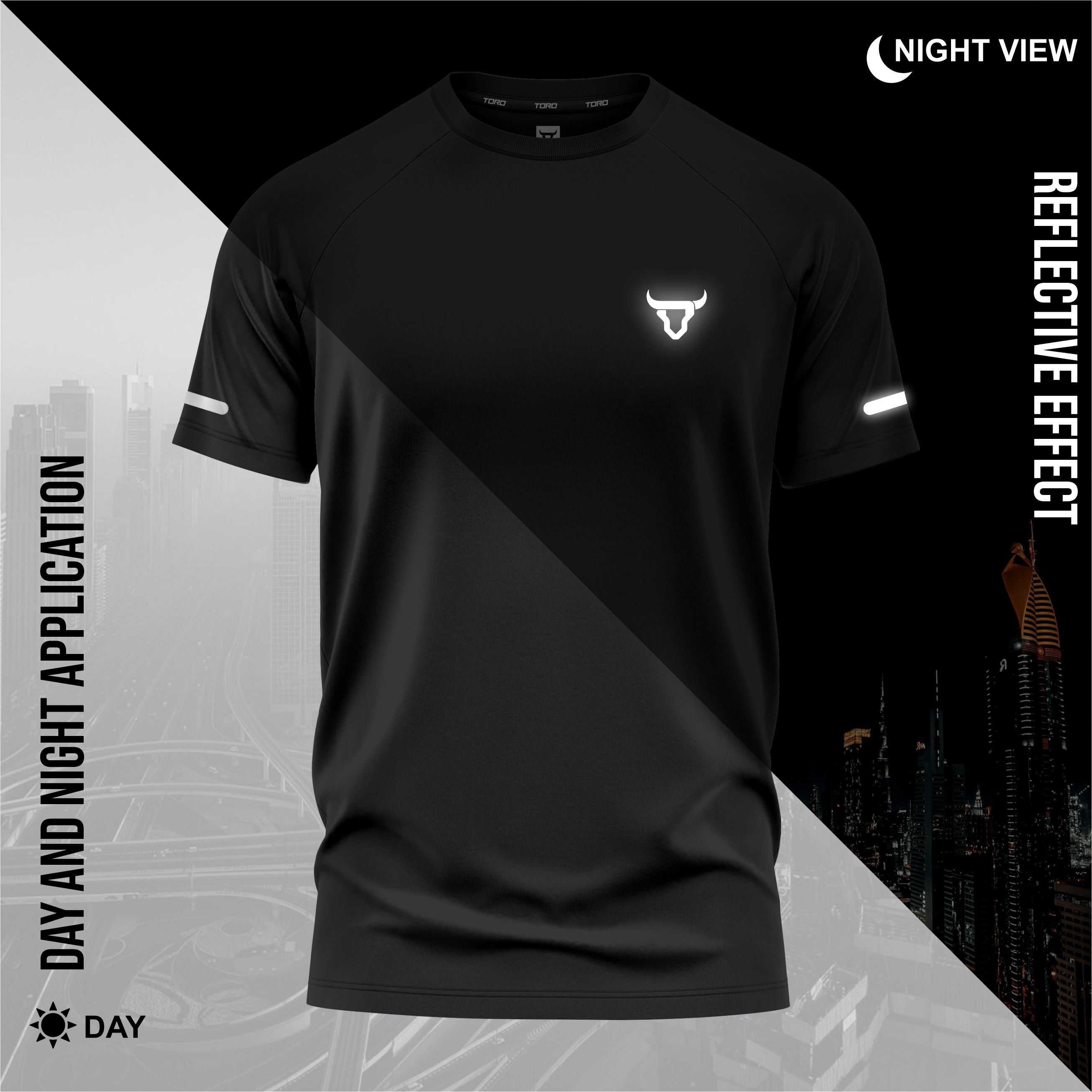Toro Activa Men Short Sleeve T-Shirts Workout Black