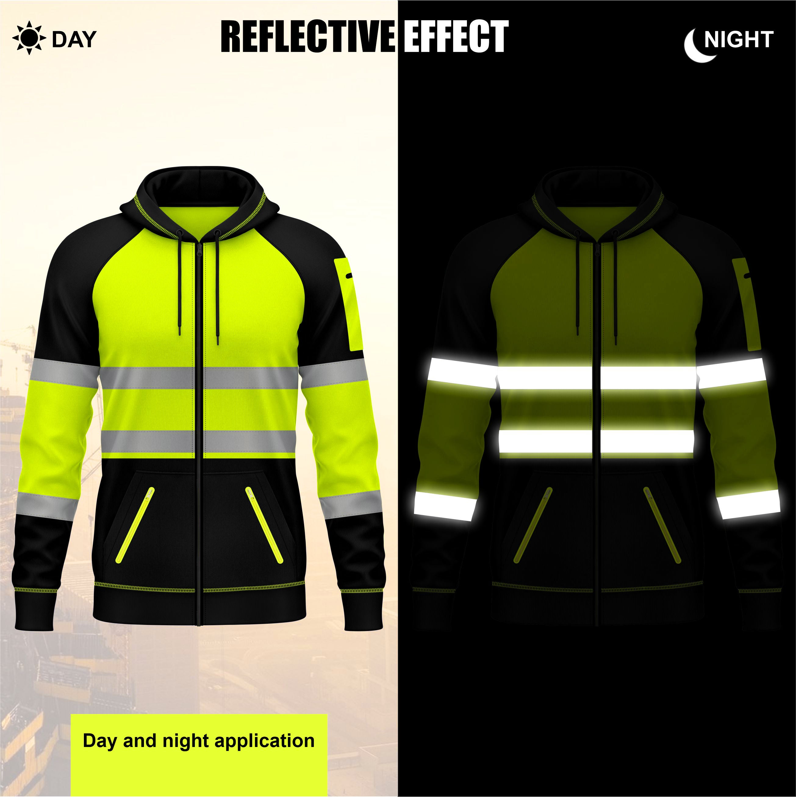 Toro Activa Hi-Vis Fleece Zipper Pullover Hoodie 1002 TORO ACTIVA