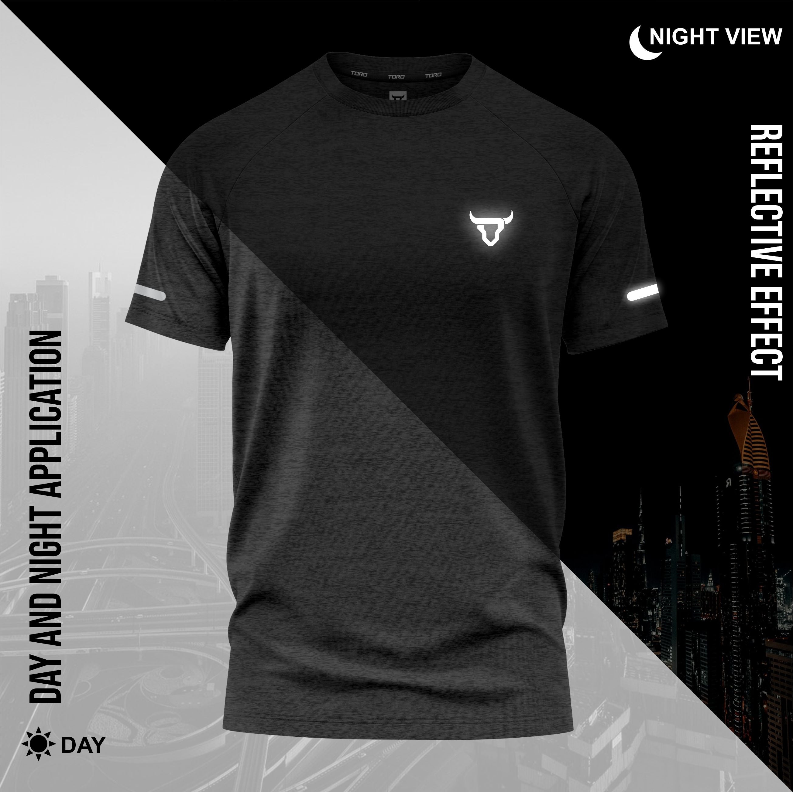 Toro Activa Men Short Sleeve T-Shirts Workout Sea Black