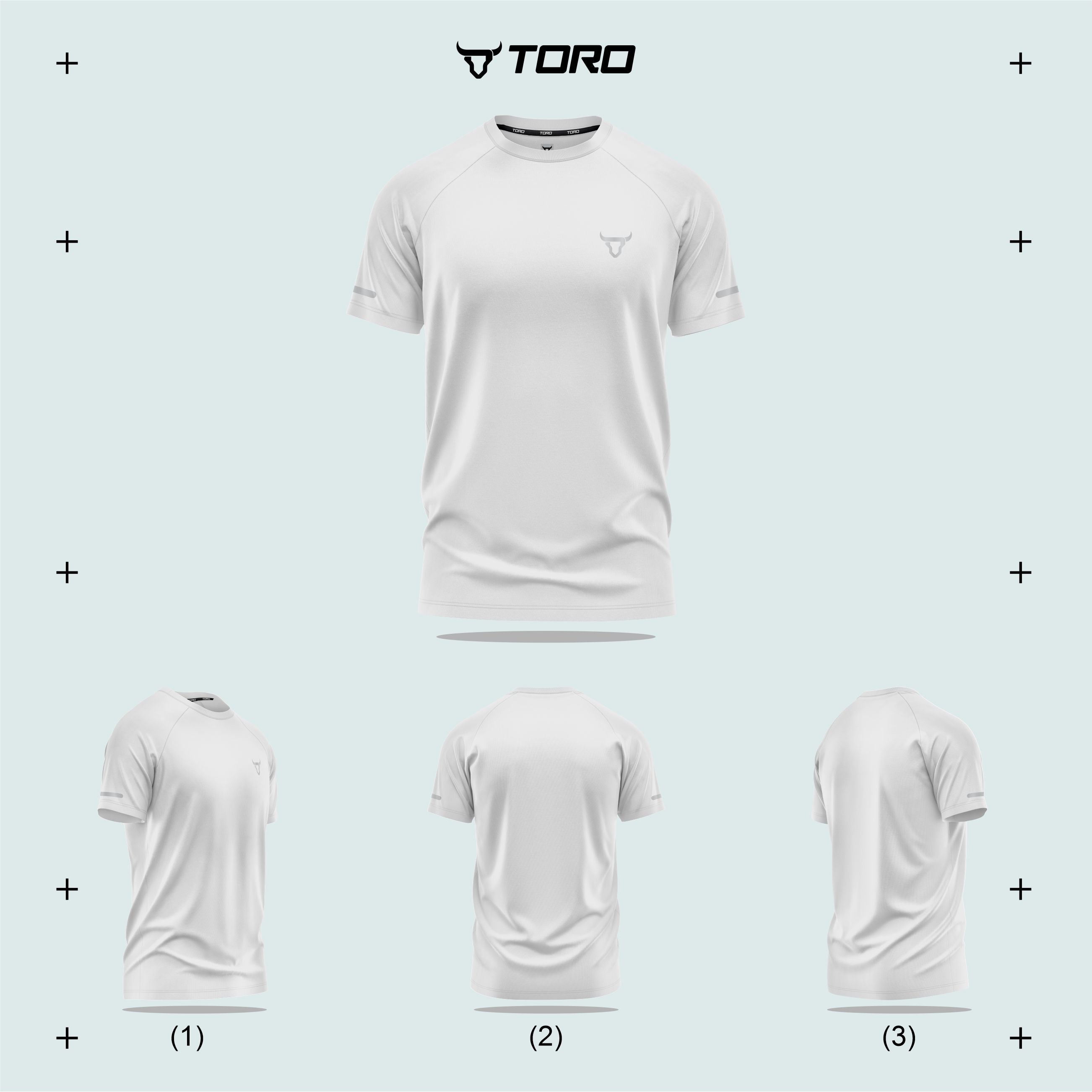 Toro Activa Men Short Sleeve T-Shirts Workout White