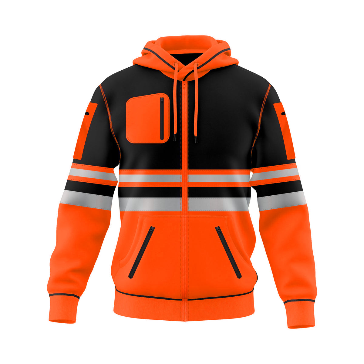 Toro Activa 1013 HiVis Pullover Hoodie Orange Black