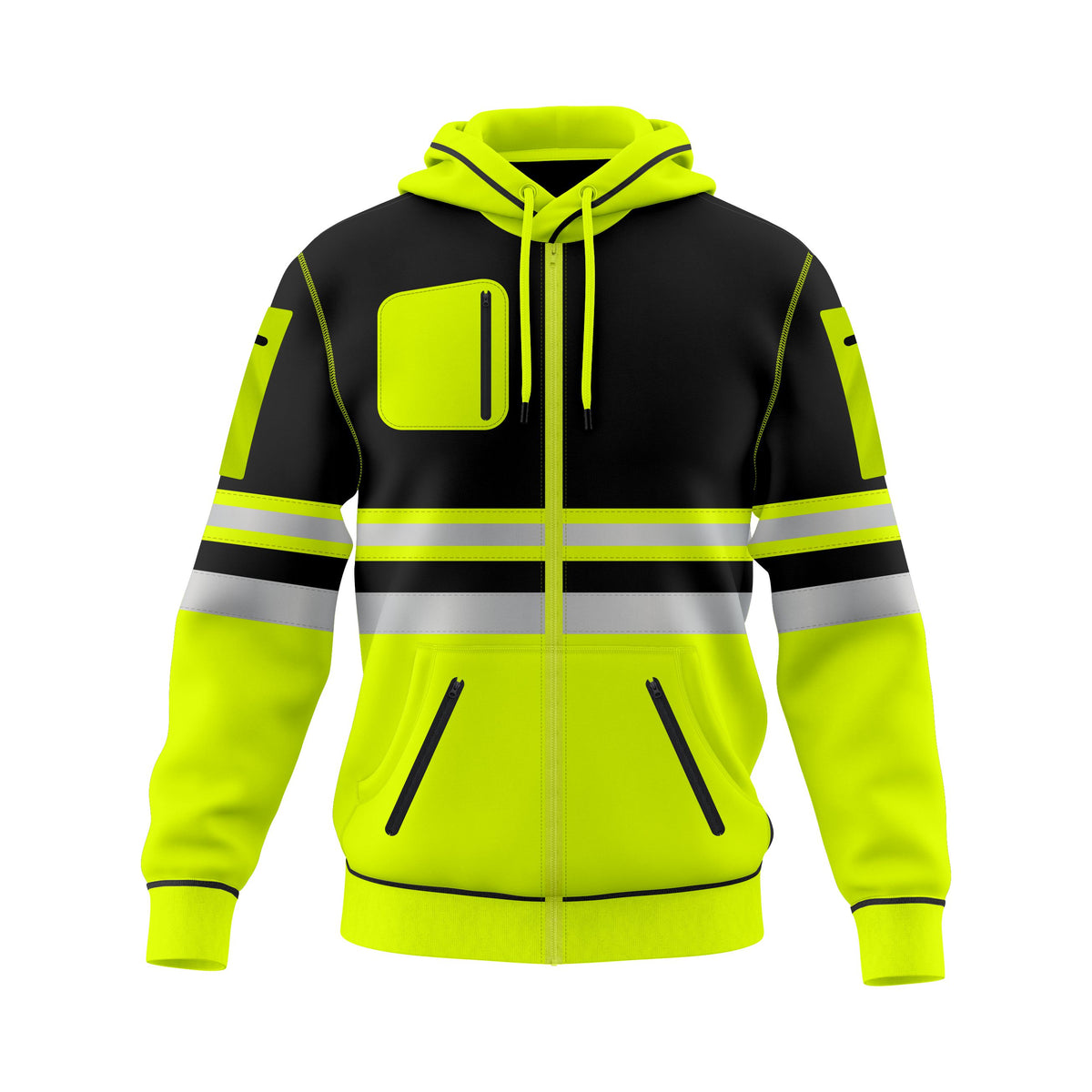 Toro Activa 1013 HiVis Pullover Hoodie Yellow Black