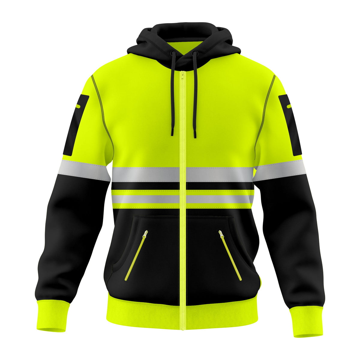 Toro Activa 1015 HiVis Yellow Top Full Zip Pullover Hoodie