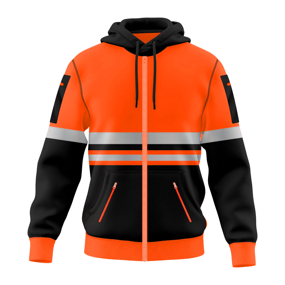 Toro Activa 1015 HiVis Orange Top Full Zip Pullover Hoodie