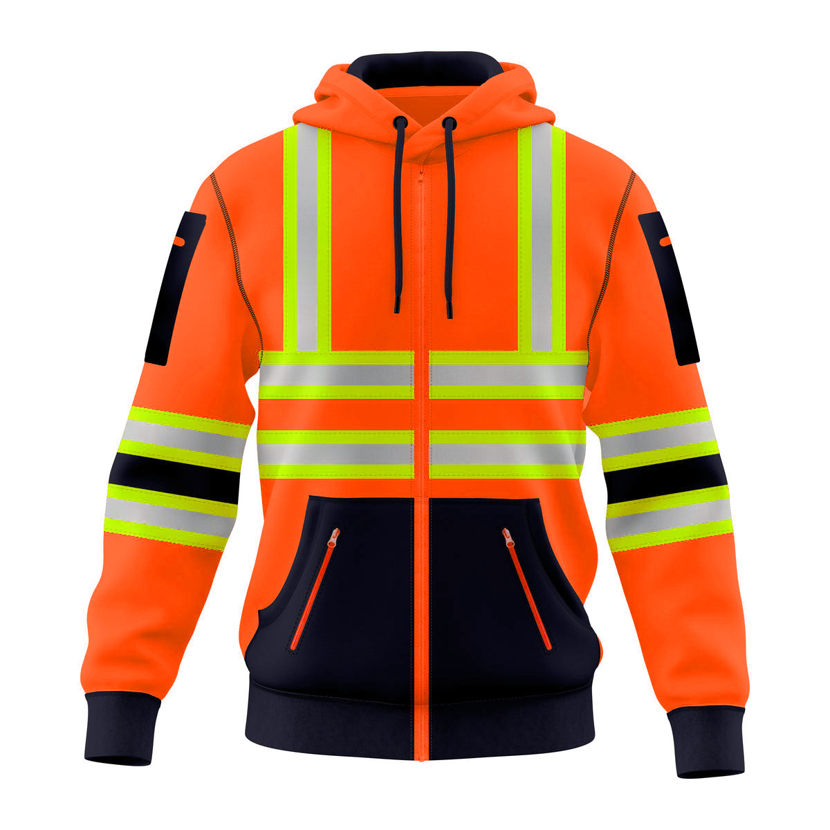 Toro Activa 0011 HiVis Full Zip Pullover Hoodie Orange Top