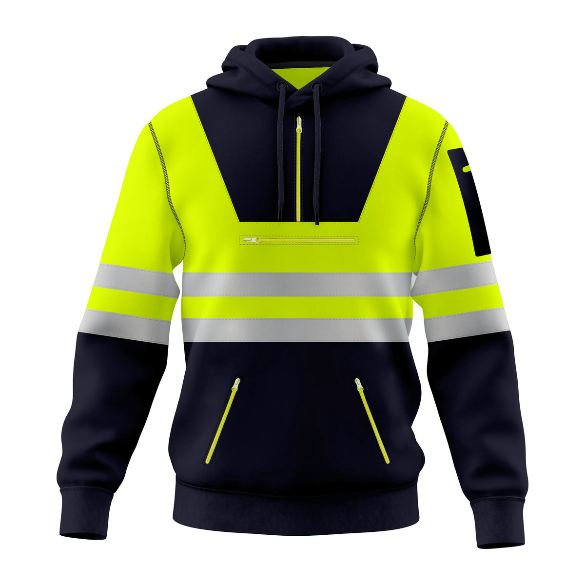 Toro Activa 0006 HiVis Pullover Hoodie Yellow Navy