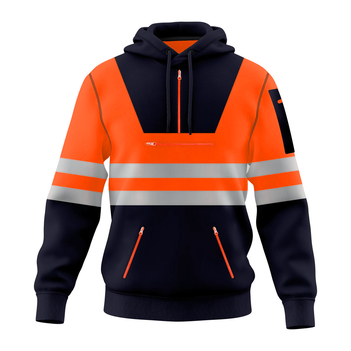 Toro Activa 0006 HiVis Pullover Hoodie Orange Blue