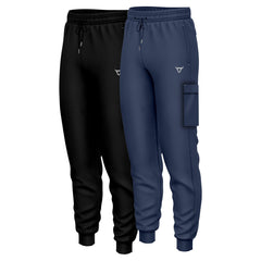 Toro Activa Men Tech Fleece Performance Joggers Black Navy TORO ACTIVA