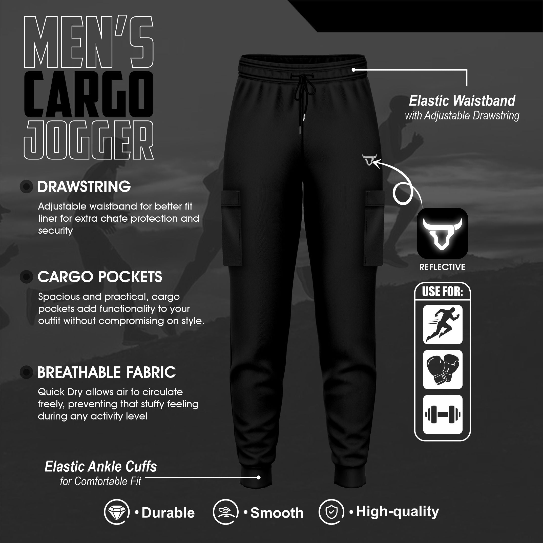 Toro Activa Men Tech Fleece Performance Joggers TORO ACTIVA