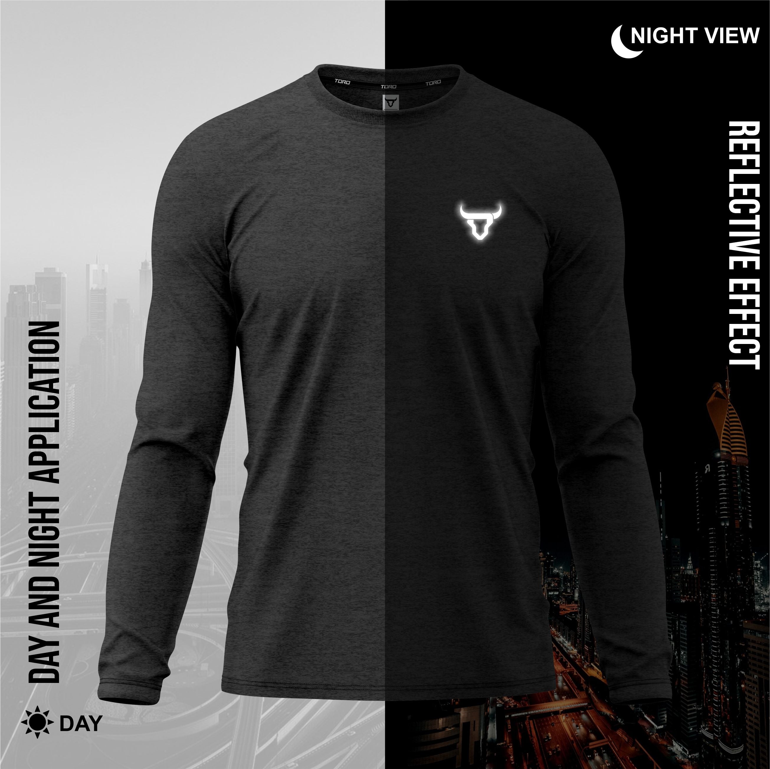 Toro Activa Mens Full Sleeve Dry-fit Shirt CBlack