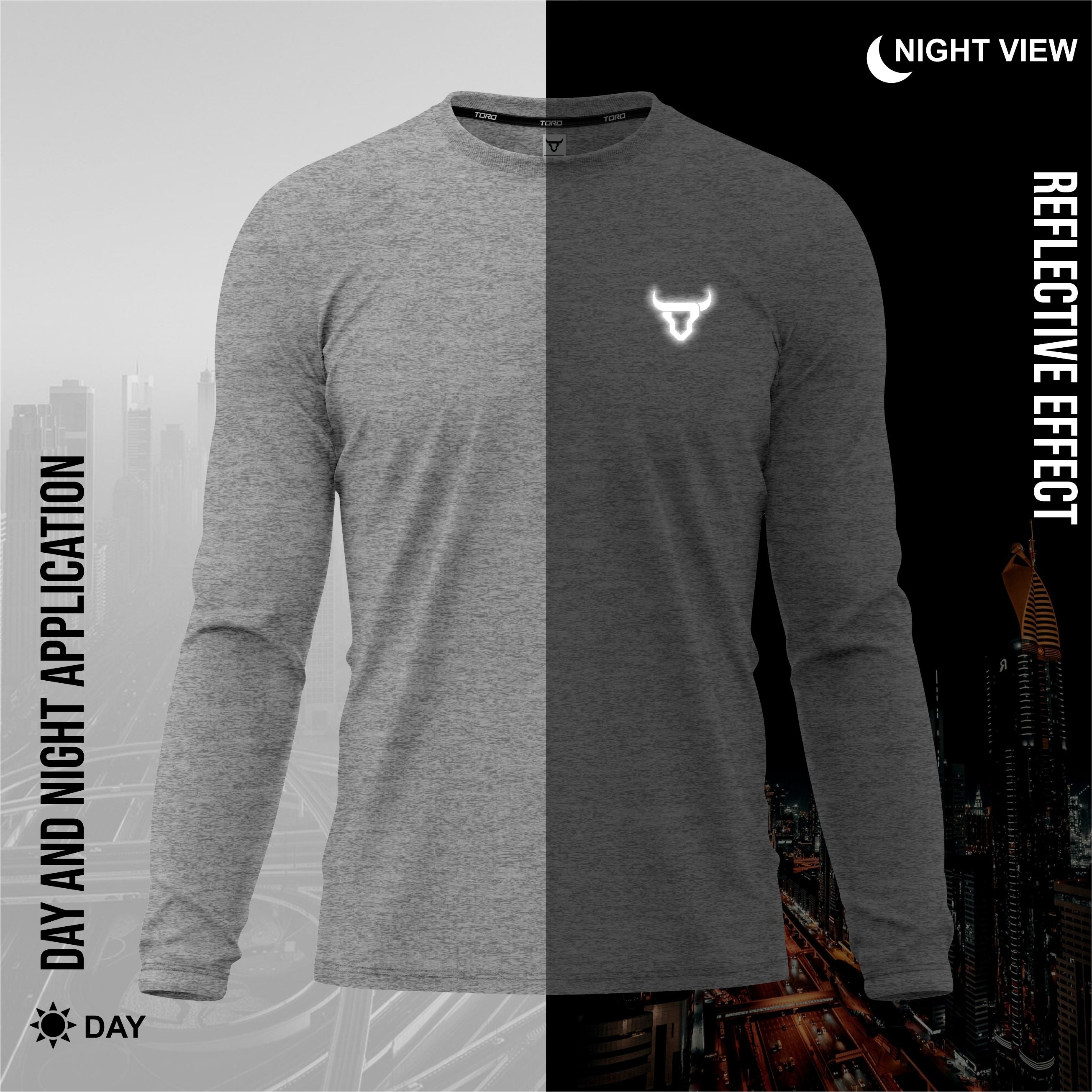 Toro Activa Mens Full Sleeve Dry-fit Shirt CGray