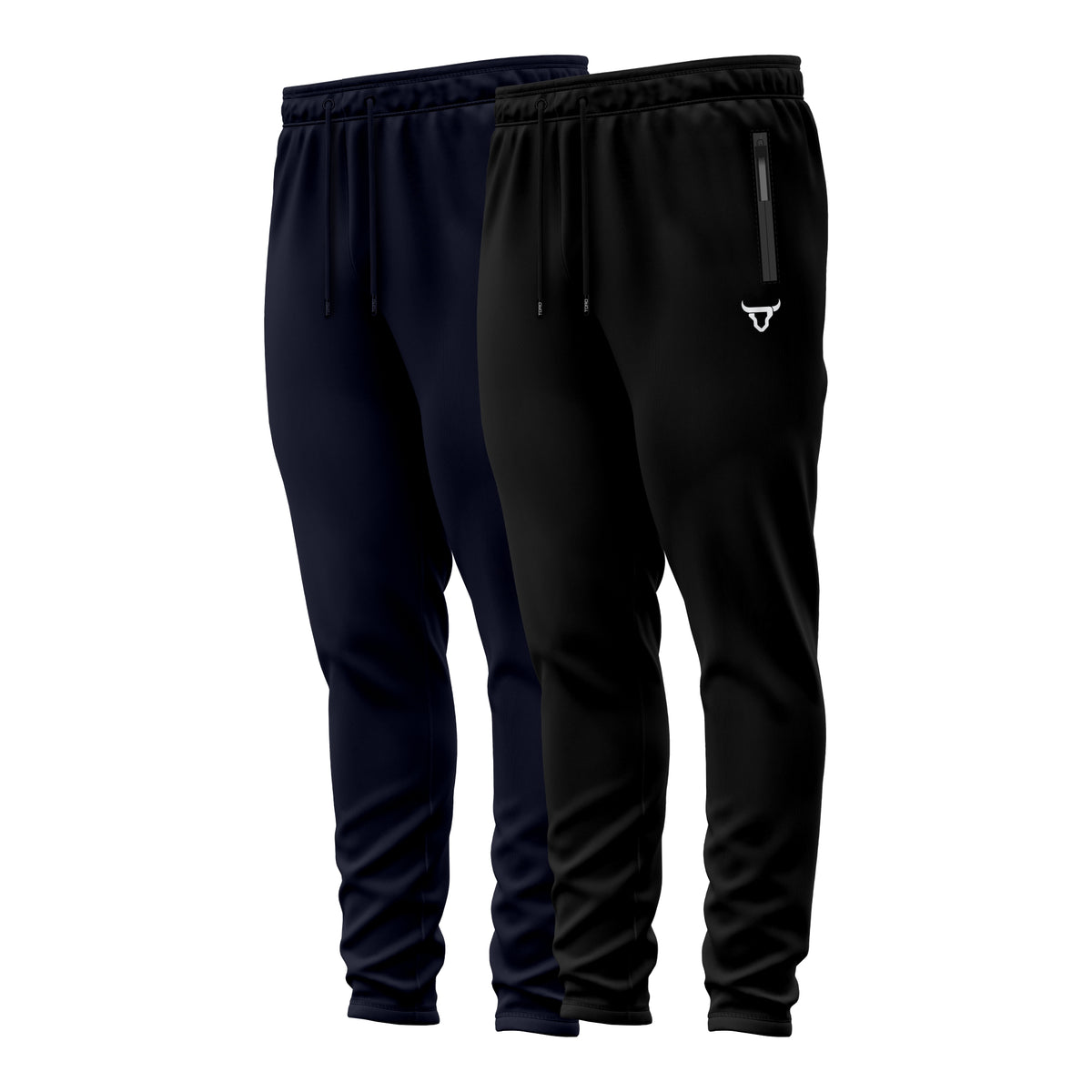 Toro Activa Men Set of 2 Lightweigt Jogging Trousers Black Navy