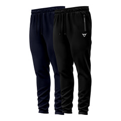 Toro Activa Men Set of 2 Lightweigt Jogging Trousers Black Navy