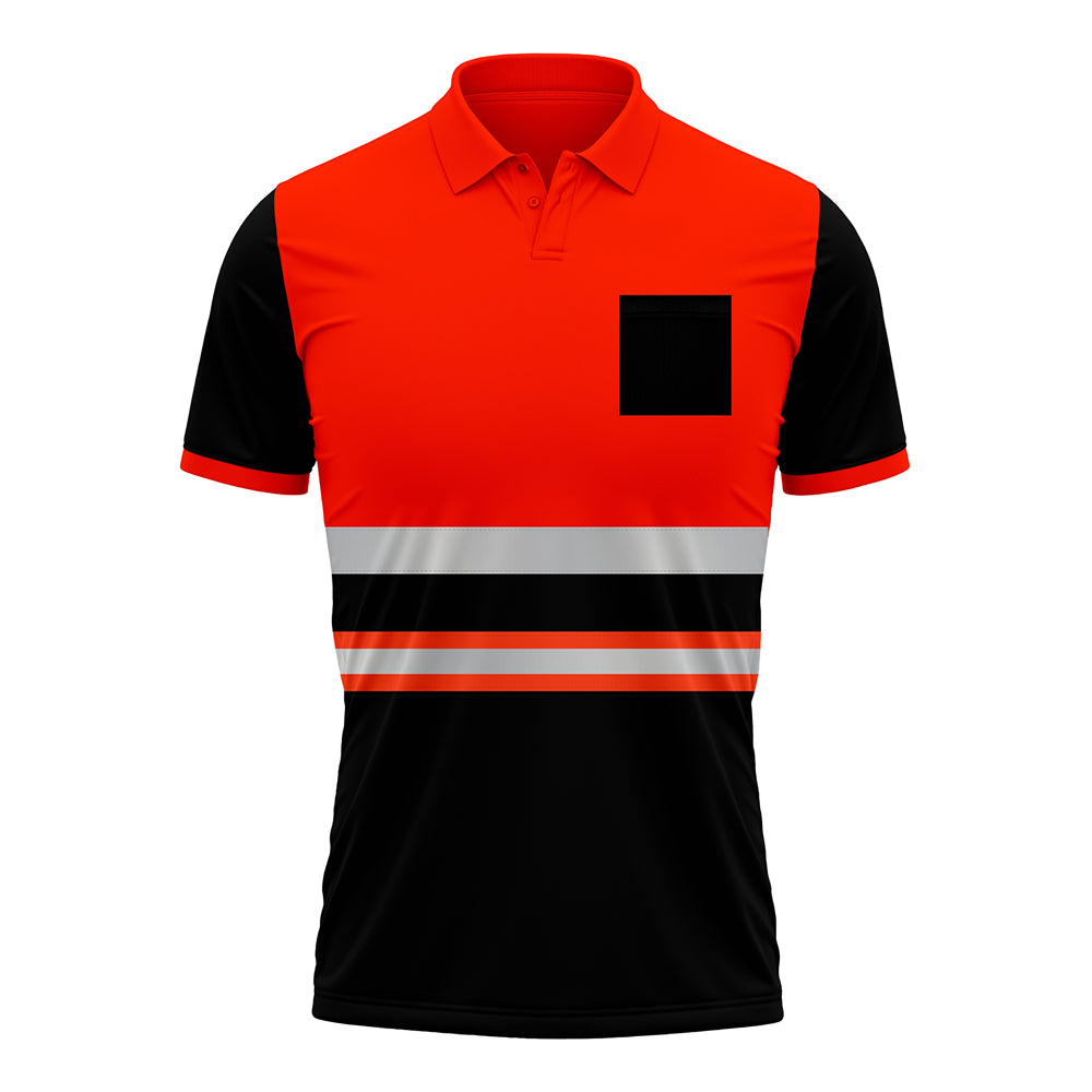 High Visibility Polo Shirt P103 - Orange/Black 2XL TORO ACTIVA
