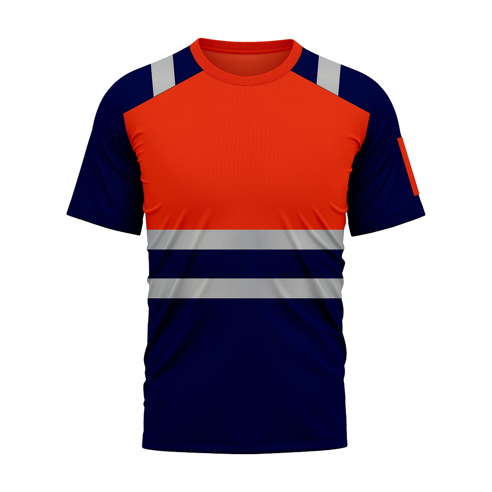 Toro Activa Hi-Vis Workwear TShirt T101 Orange Navy TORO ACTIVA