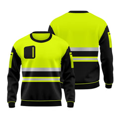 Hi-Vis Work Sweatshirt S103 - Yellow/Black | Workwear TORO ACTIVA