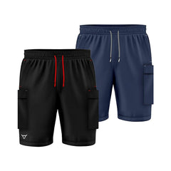 Toro Activa Tactical Utility Cargo Shorts Black Navy TORO ACTIVA