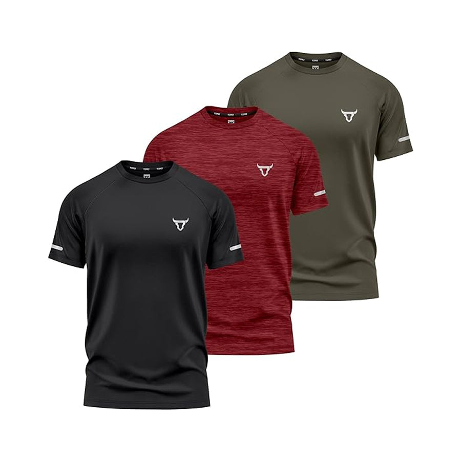 Toro Activa Performance Shirts - Pack of 3 Red Black Olive TORO ACTIVA
