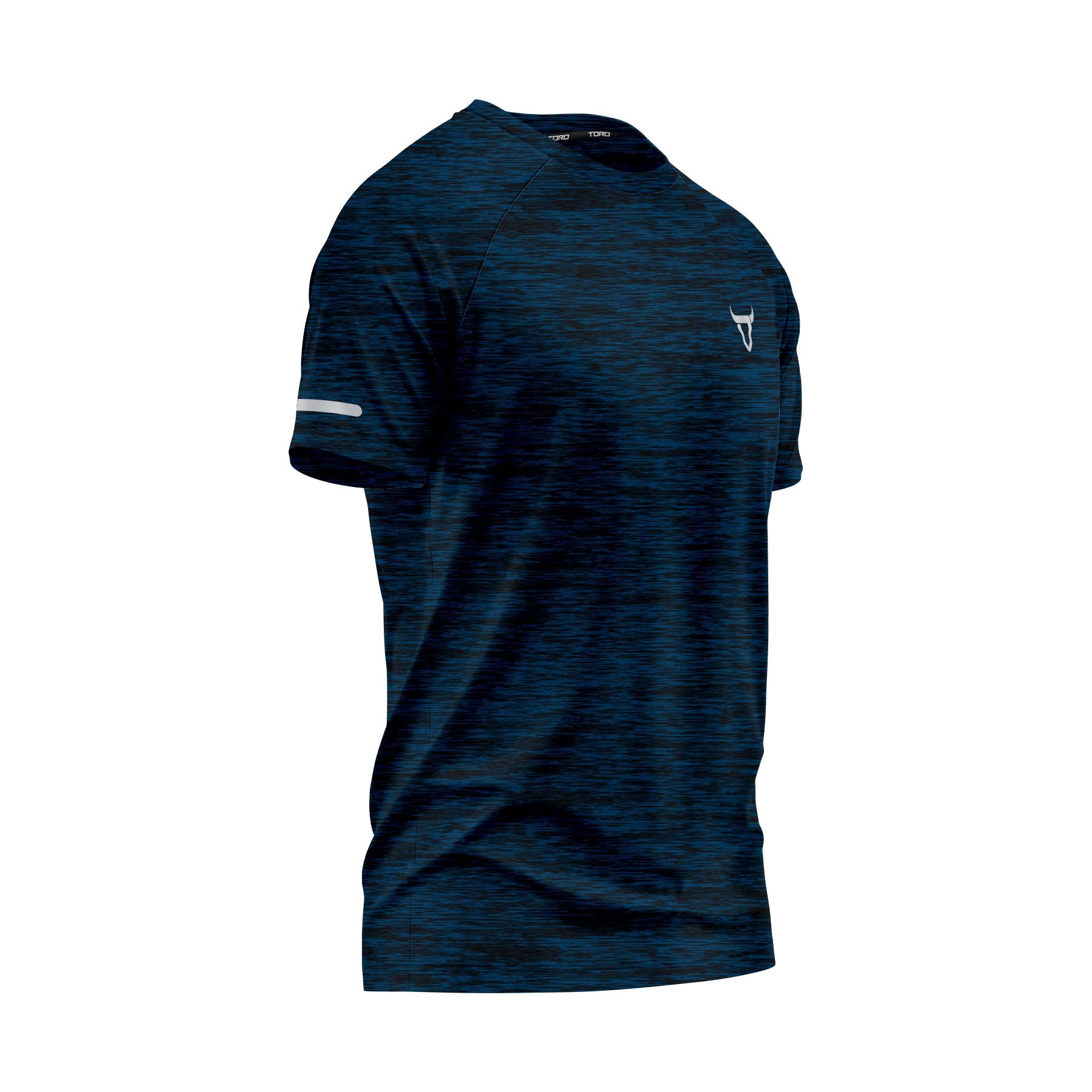 Toro Activa Men Short Sleeve T-Shirts Workout Melange Marl Blue