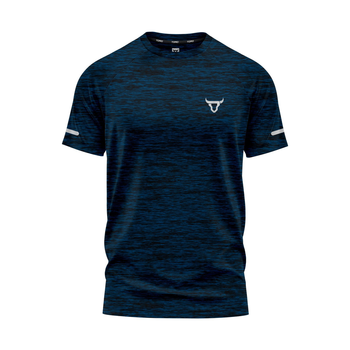Toro Activa Men Short Sleeve T-Shirts Workout Melange Marl Blue