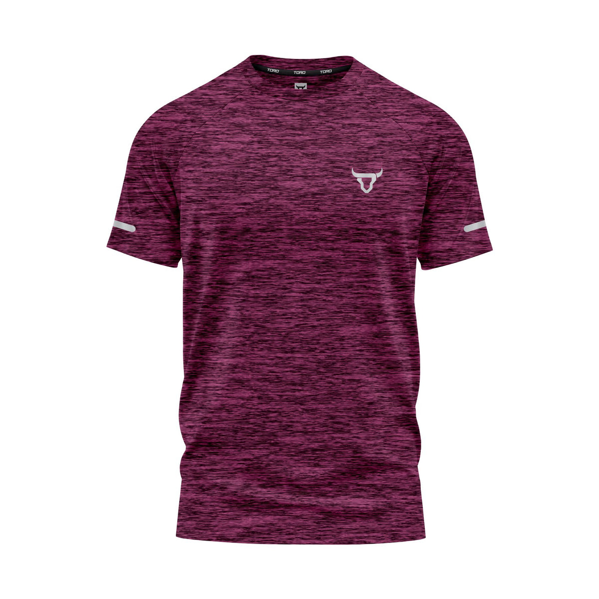 Toro Activa Men Short Sleeve T-Shirts Workout Melange Maroon