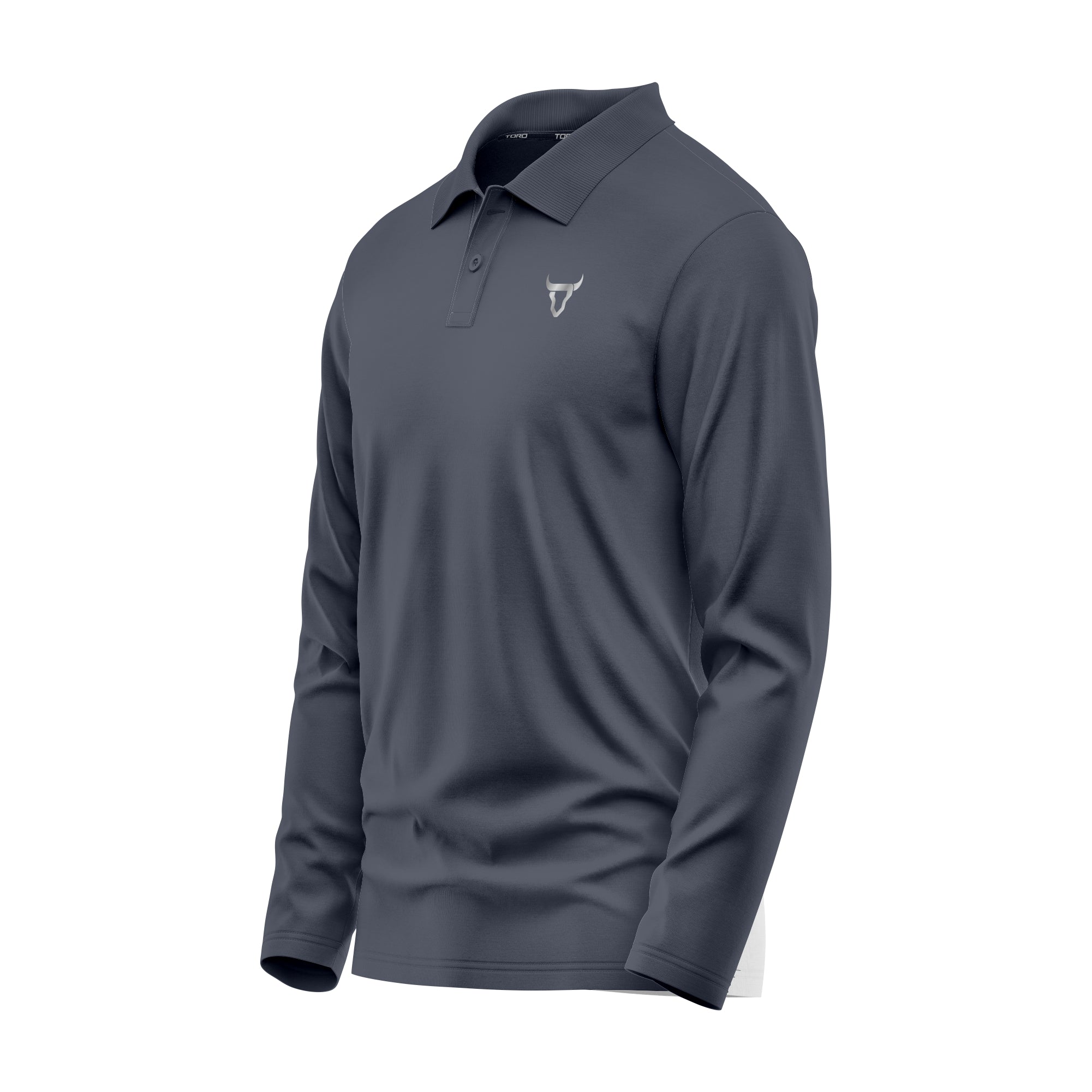 Toro Activa Mens Full Sleeve Polo Shirt Grey